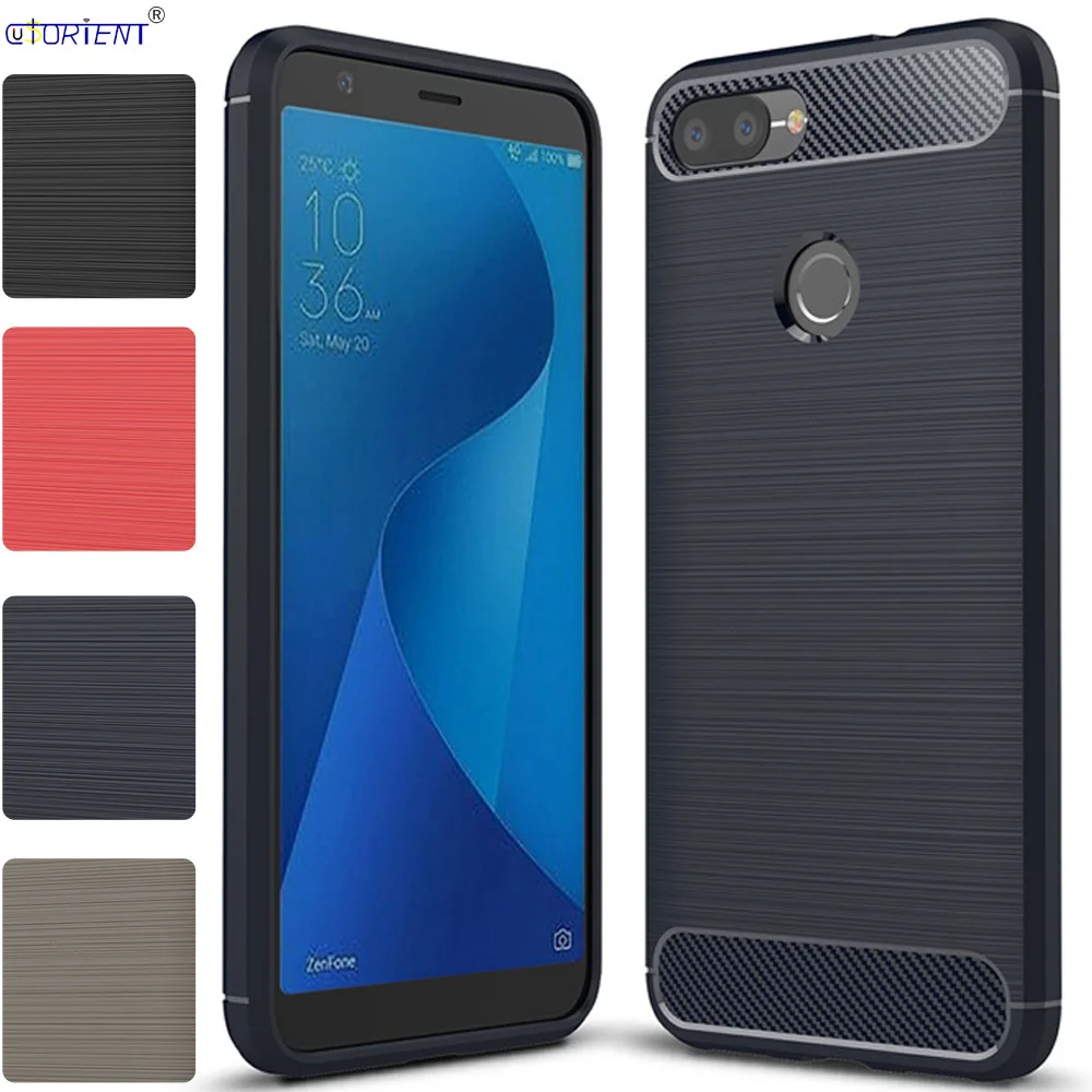 Чехол бампер из углеродного волокна для ASUS ZenFone Max Plus M1 ZB570TL X018D X018DC силиконовый