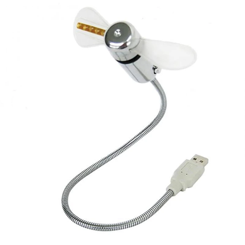 Ручной мини-портативный usb-вентилятор гаджеты гибкие на гибкой ножке, светодиодная часы обеспечивает прохладу во время ноутбук Laptop персональный компьютер в режиме реального времени Дисплей прочный регулируемый