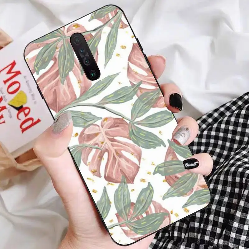 

Banana Leaf Flower Phone Case for Redmi 5 6 7 8 9 A 5plus K20 4X S2 GO 6 K30 pro