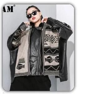 [EAM] Women Pleated White Big Size Blouse New Stand Collar Long Sleeve Loose Fit Shirt Fashion Tide Spring Autumn 19A-a636