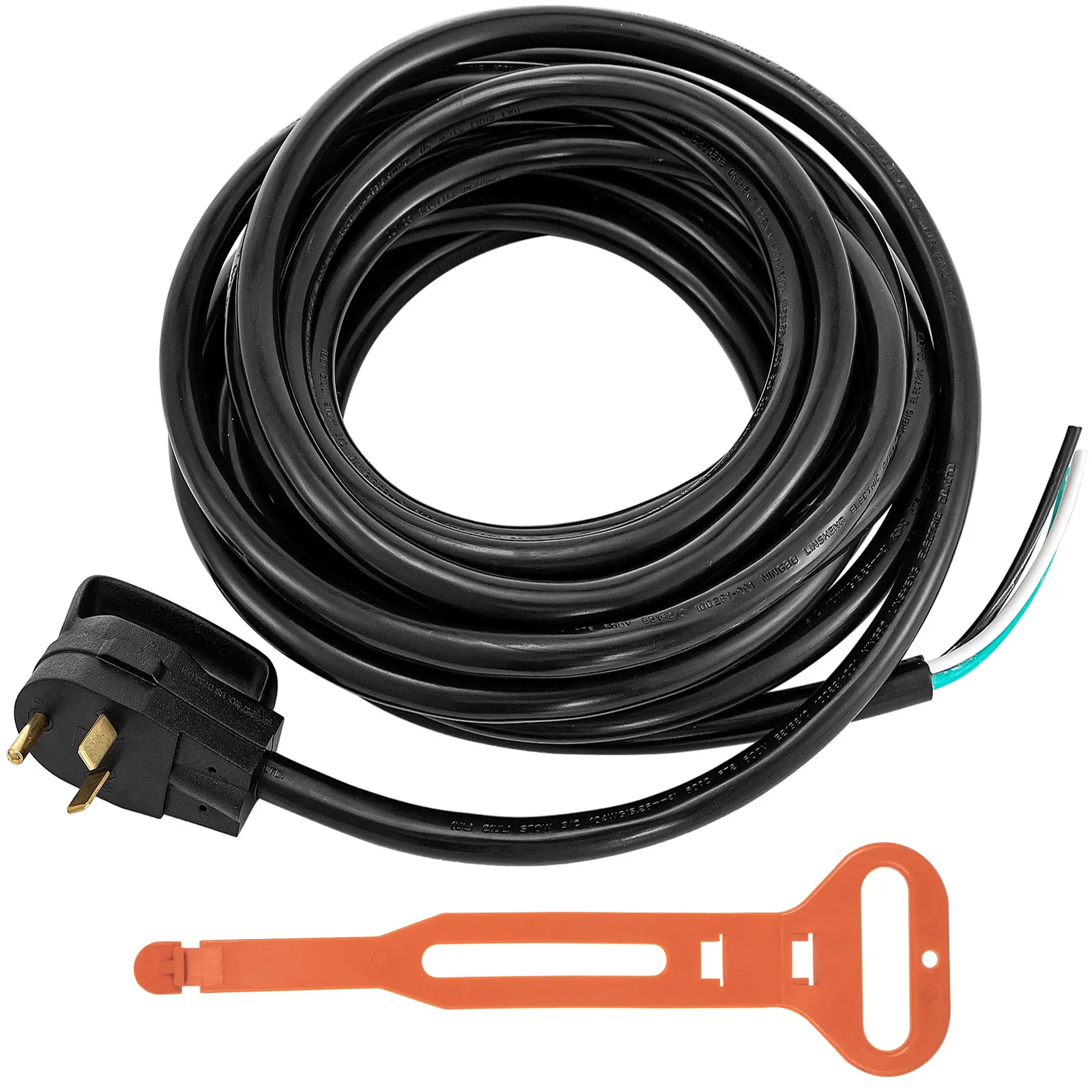 

VEVOR 50FT RV Power Cord 30AMP PVC Sheath Weatherproof Heavy Duty Marine Shore Generator Extension Cable STW 10AWG/3C 60C FT2