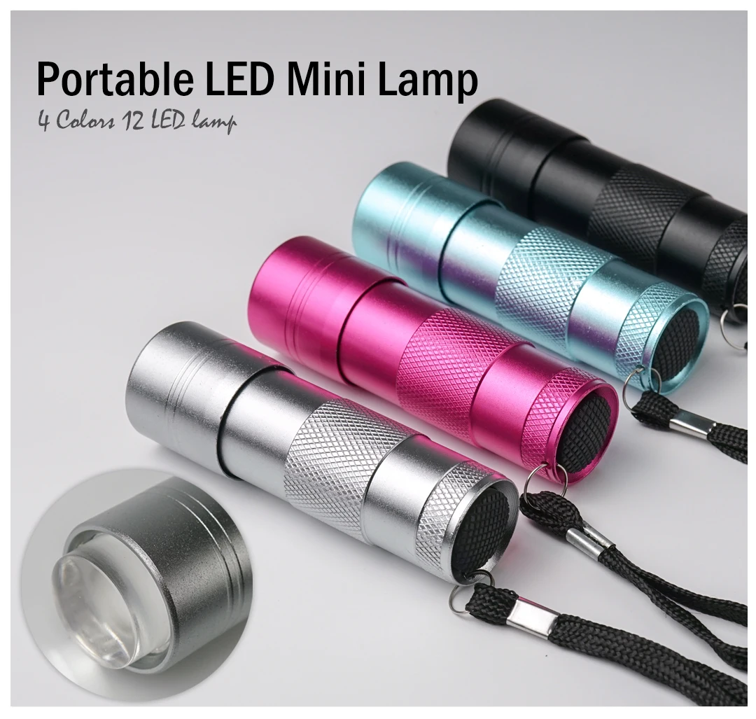 

MAOMIA Nail art 12 UV/LED Nail Lamp Mini UV Gel Curing Portable Flashlight type Easy Nail Dryer