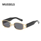 2021 популярные модные маленькие тяжелые прямоугольные женские роскошные солнцезащитные очки Брендовые дизайнерские винтажные мужские солнцезащитные очки в стиле панк UV400