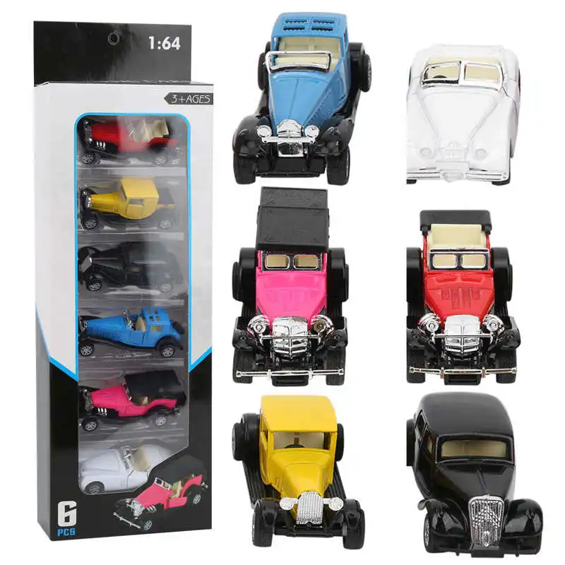 6 шт. высокий симулятор Классическая модель автомобиля Игрушечная из сплава