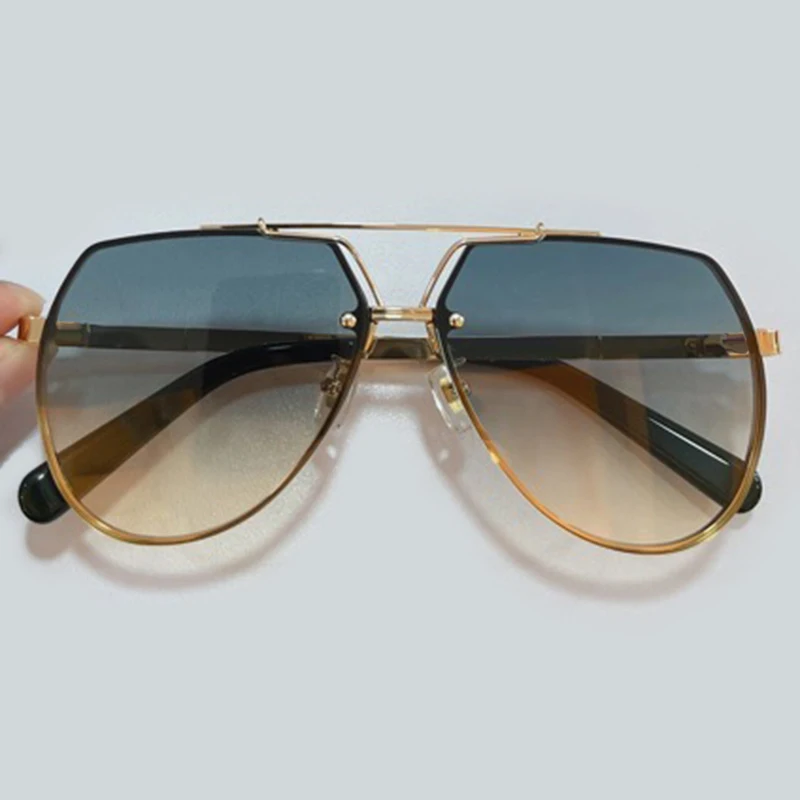 

Pilot Fashion 2021 Sunglasses Women Men Alloy Grandient Mirror Vintange Luxury Brand Design Sun Glasses Summer UV400