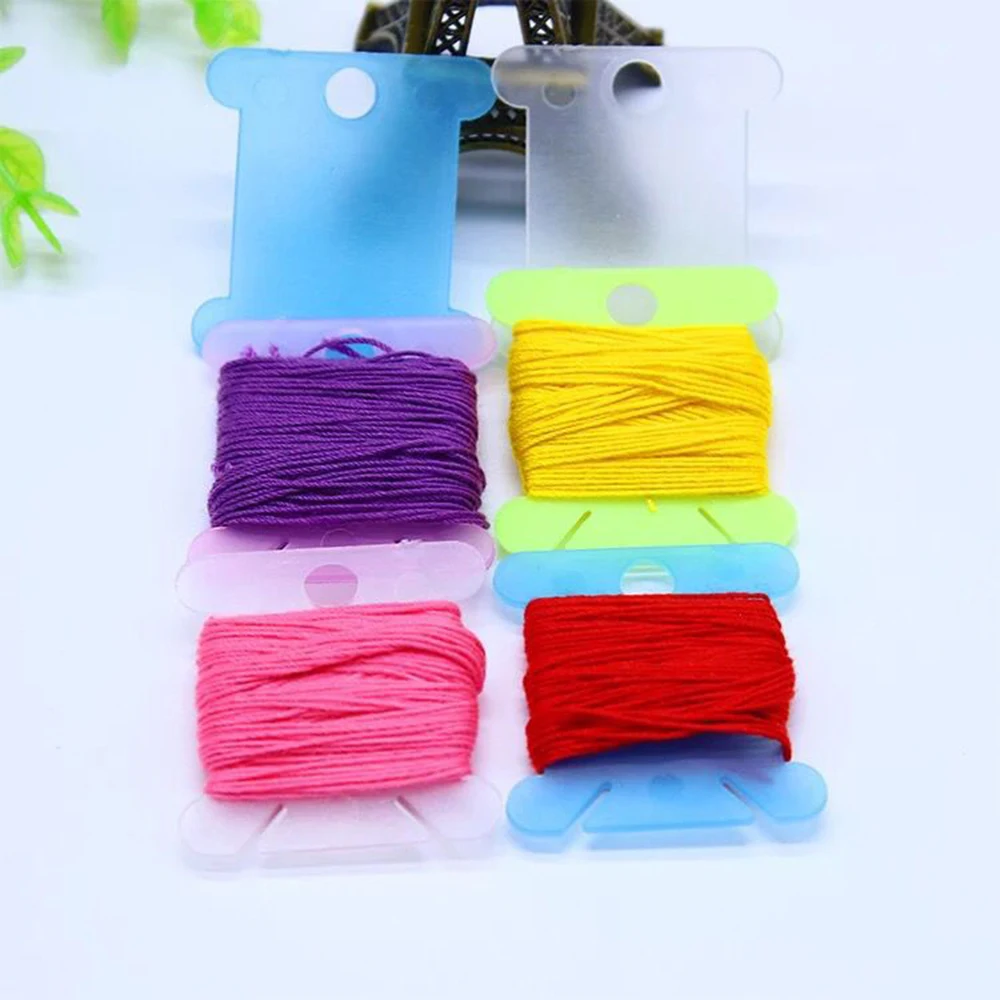 120PCs Cross Stitch Storage Holder Plastic Sewing Thread Winding Plate Board Card Embroidery Floss Craft Bobbin Organizer | Дом и сад