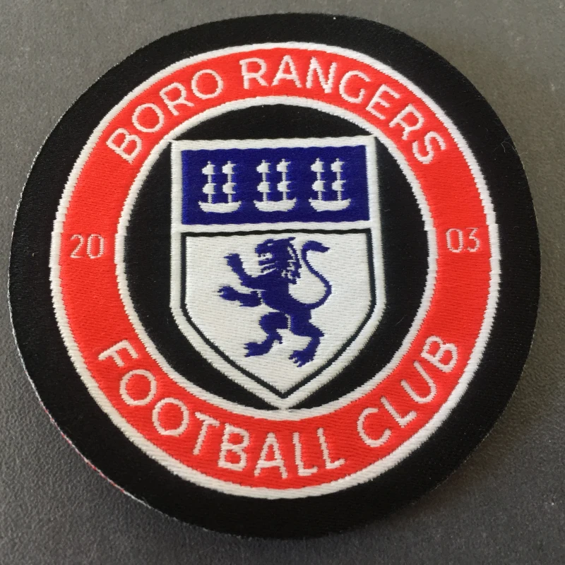 Пользовательский 75D высокая плотность 6 5 см лазерная резка тканый патч для одежды