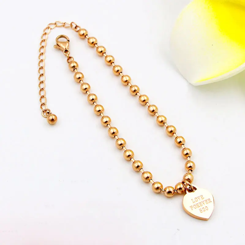 Браслет на ногу женский из нержавеющей стали амулетный браслет с гравировкой