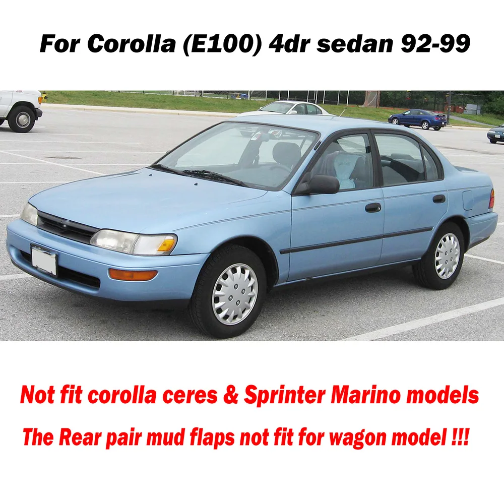 Передние и задние брызговики для Toyota Corolla Sedan AE101 AE102 AE100 1992 1998 98 1997 1996 1995 1994