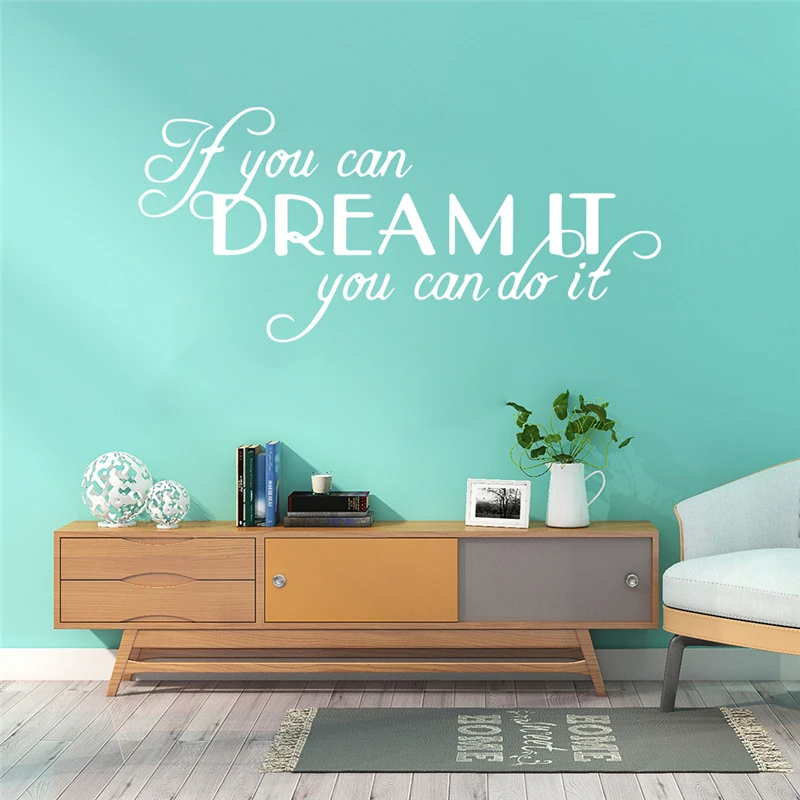 Вдохновляющее Наклейка Настенная Слова украшение для комнаты в эстетике