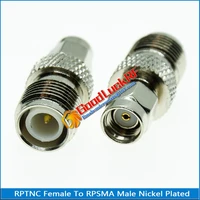 1x pcs rp tnc rptnc rp tnc female to rp sma rpsma rp sma male plug rptnc rpsma nickel straight coaxial rf connector adapters