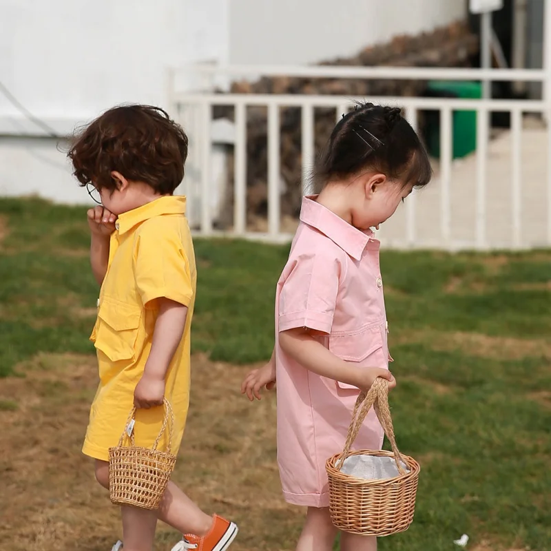 

2020 Summer baby boy girl clothes Short-Sleeved baby romper Overalls for children Jumpsuits Casual Playsuits Kids Clothes