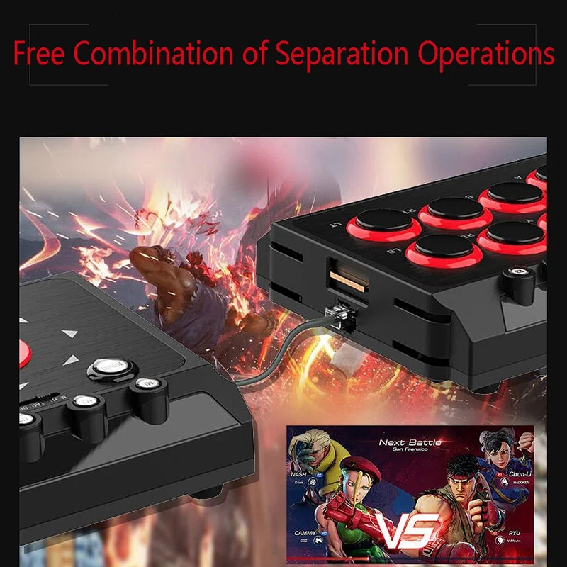 USB проводной боевой Джойстик DC 5 В аркадная станция игровой контроллер с турбо