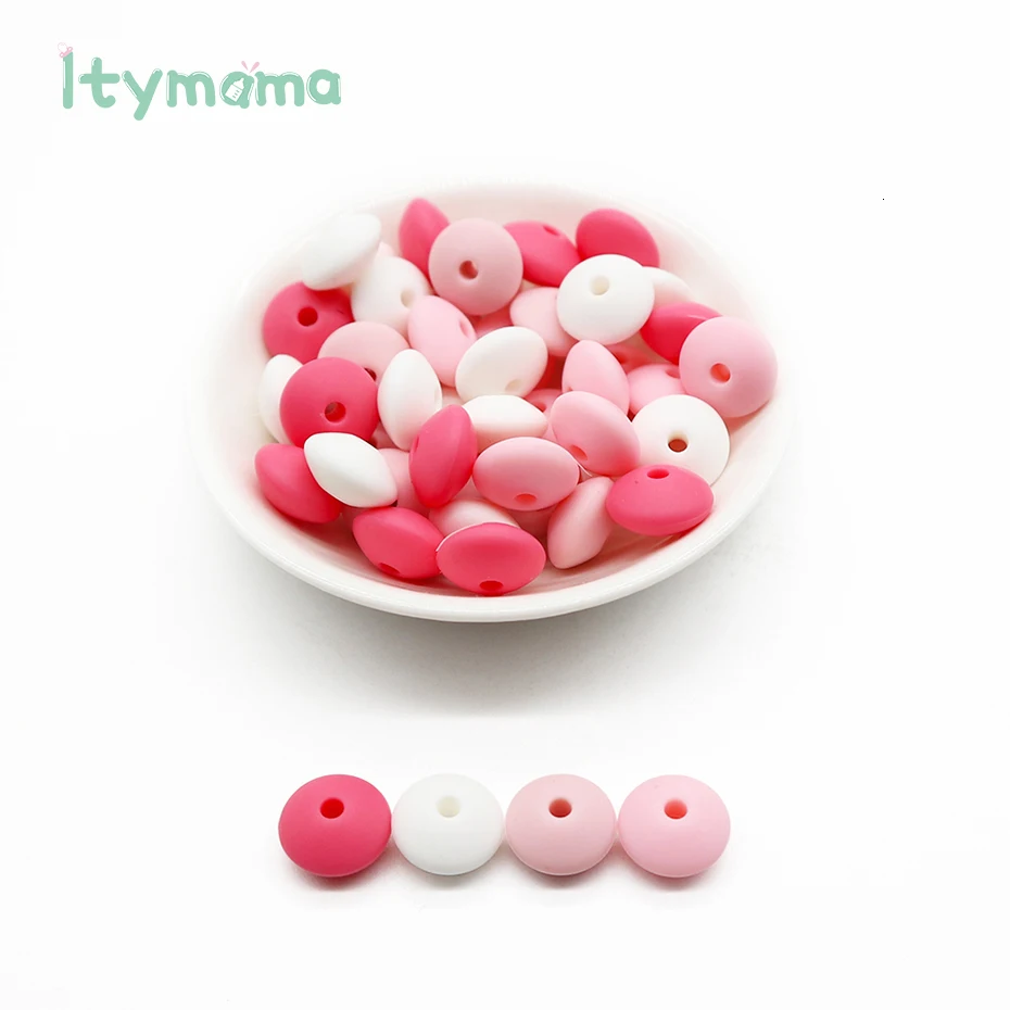 Itymama, 60 шт., пищевые силиконовые счеты, бусины, жемчуг, силиконовые бусины, сделай сам, Прорезывание Зубов, уход за ребенком, ожерелье, соска, цепочка, детский Прорезыватель