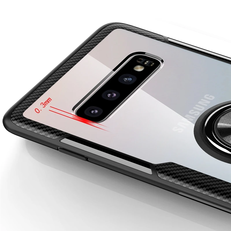 Прозрачное акриловое кольцо Броня чехол для samsung Note 10 Plus 9 автомобильный