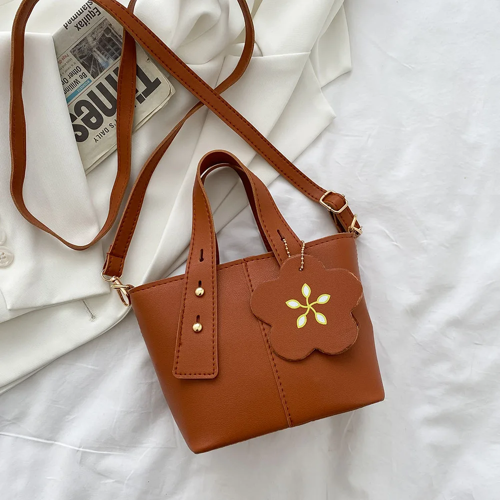 

2021 трендовая сумка-мессенджер через плечо с цветами для женщин, новая однотонная Дамская мини-сумка из искусственной кожи и роскошные сумоч...