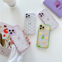 cute clear animal antelope colored dots female soft case for iphone 11 12 13 pro max 7 8 plus xr x xs se 2 iphone cover fundas