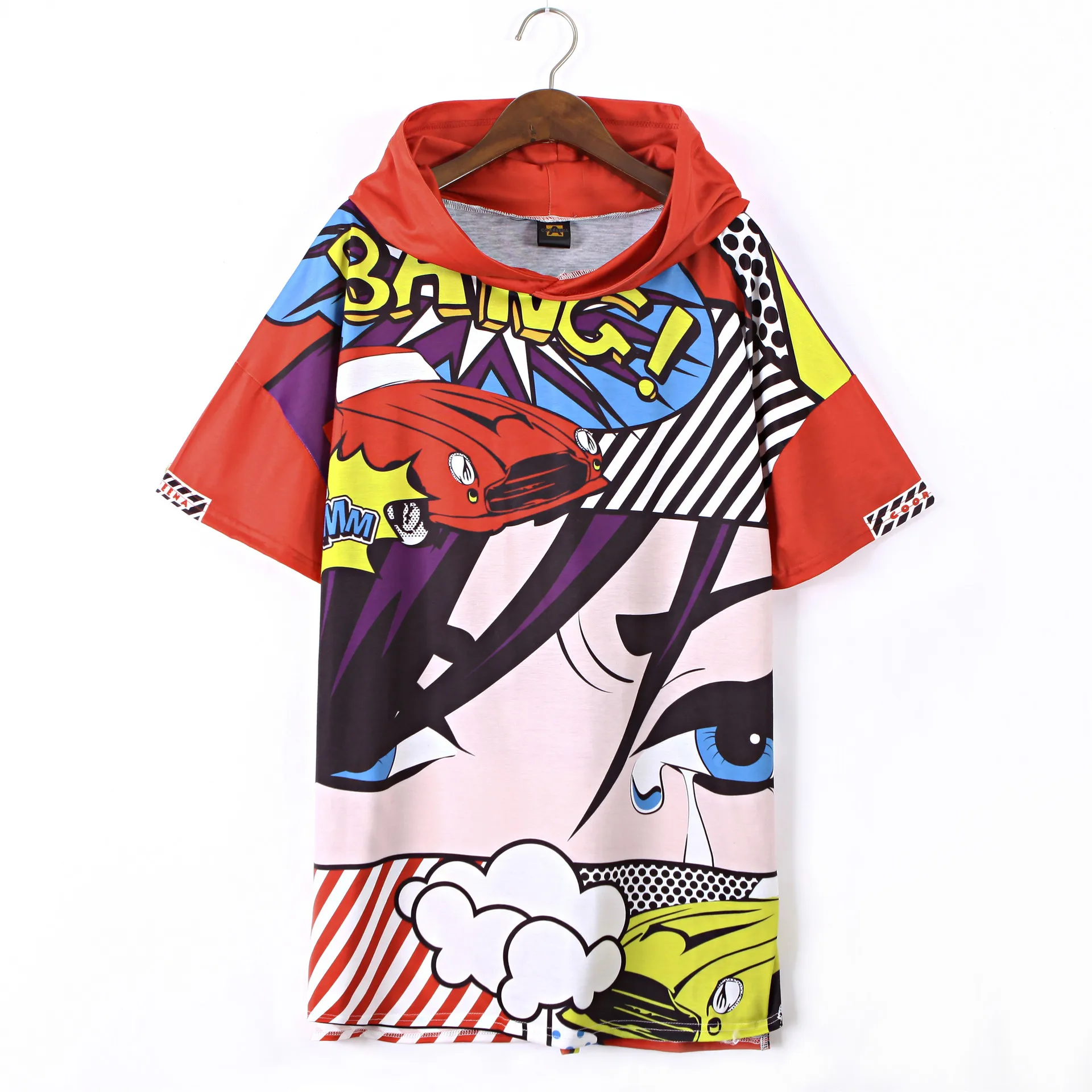 2019 весна лето новая свободная юбка футболка глаза хип-хоп Женская прямая