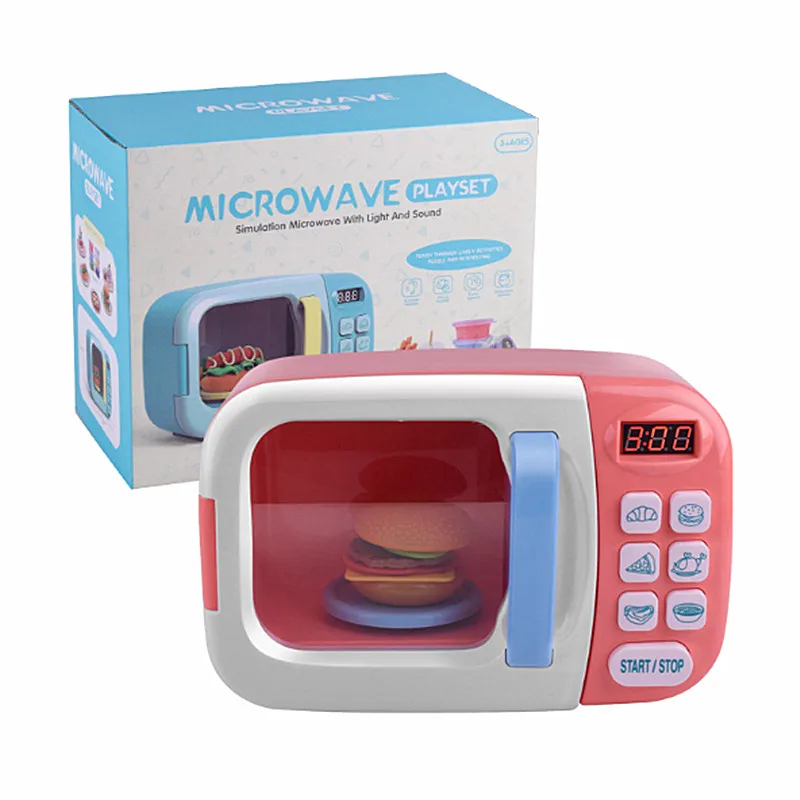 

Kitchen Toys Girls Toy Houseplay Game Pretend Food And Appliance Microwave Oven Electri Kitchen Toys With Lighting And Warning