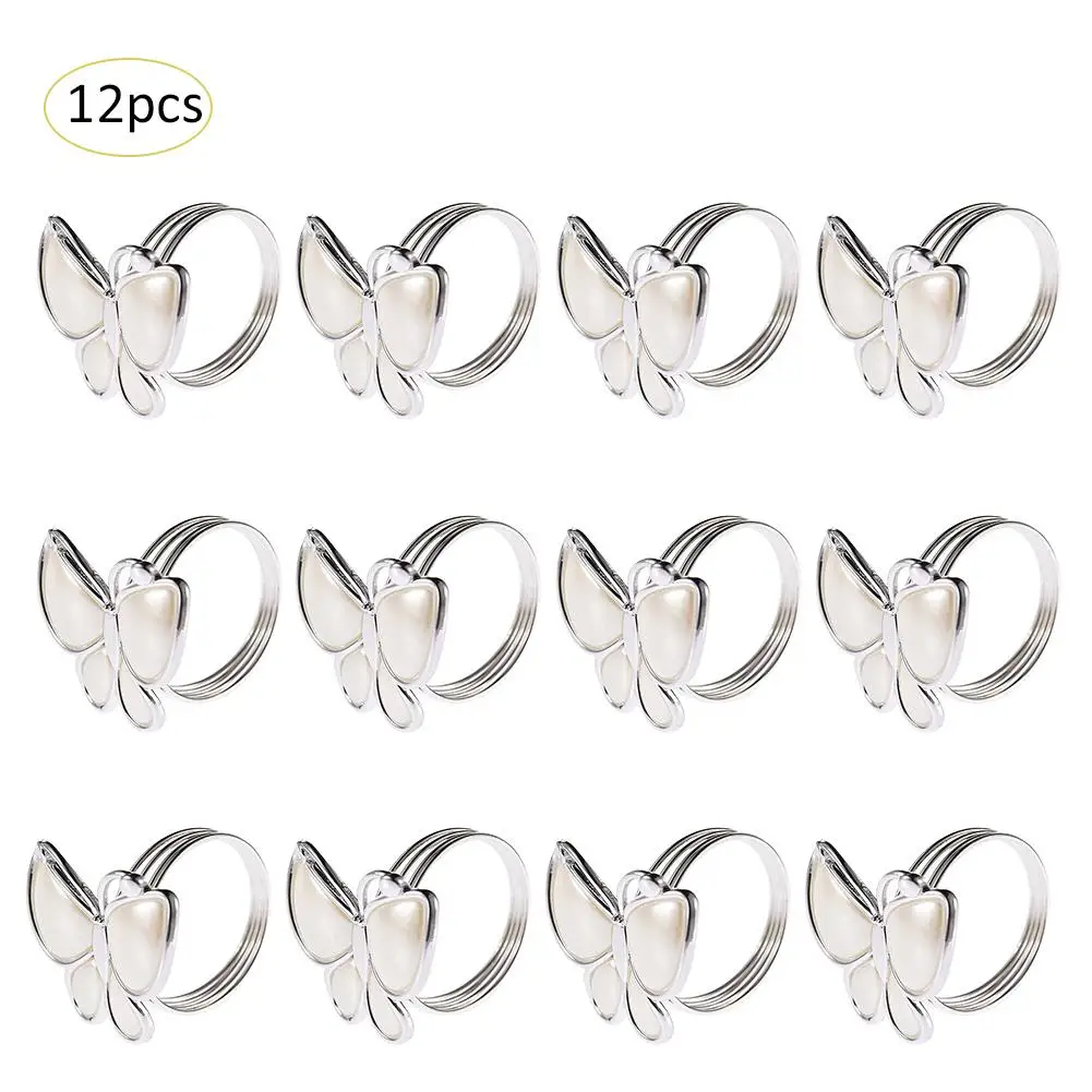 12PCS F 12 шт. кольца для салфеток для свадьбы Алмазный держатель для салфеток чашка цветочный орнамент вечерние декор для банкетного стола аксессуары салфетка пряжка - Цвет: 12PCS F
