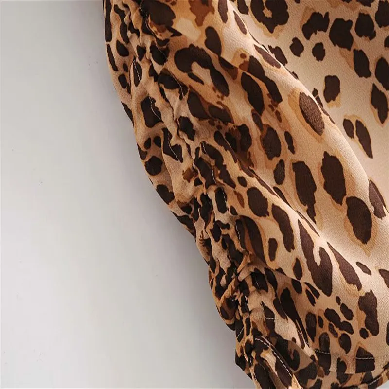 

Women's Mini Skirt For Women Y2k Harajuku High-waisted Traf Gothic Female E- girl Leopard Drawstring 2021 Fashion Harajuku