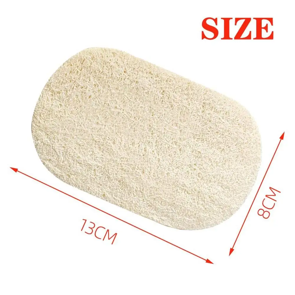 

6pcs/set Natural Loofah Dishwashing Cloth Scrub Pad Dish Bowl Pot Easy To Clean Scrubber Sponge Kitchen Clean Brushes Scrub Pad