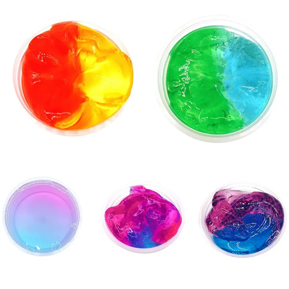 

60ML Kids Slime Toy Multicolor Clear Crystal Slime Stretchy Clay Stress Relieve Kids Toy Hot Sale