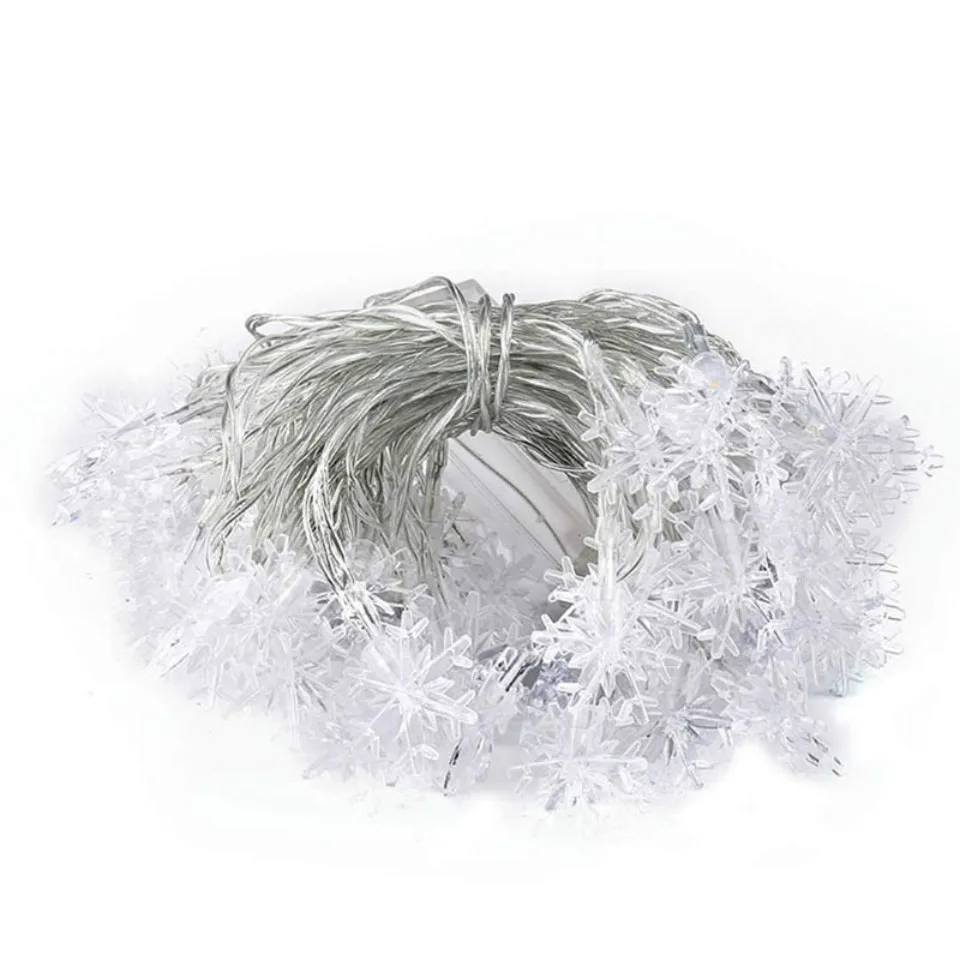 

Snow Shape Led String Lights Snow Flakes Lights USB Battery Powered Christmas Thanksgiving Party Wedding Home Garden Decoration