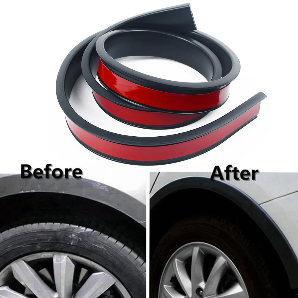 

Universal 150*3.8cm Car Wheel Arch Trim Fender Flares Protection Strip Rubber Anti-Collision Strip