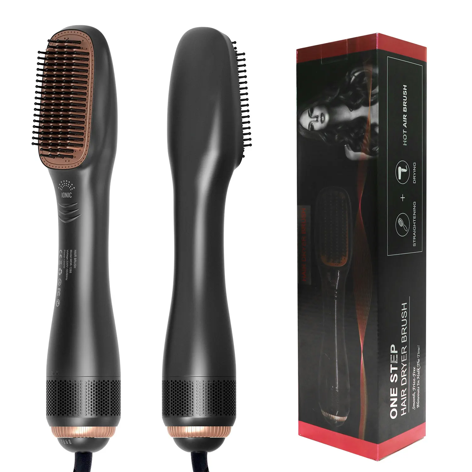 

LESCOLTON Hair Dryer Brush 3 In 1 Hot-Air Brushes 1200 W Powerful Ceramic Tourmaline Ionic Hair Straightener for All Hair Types