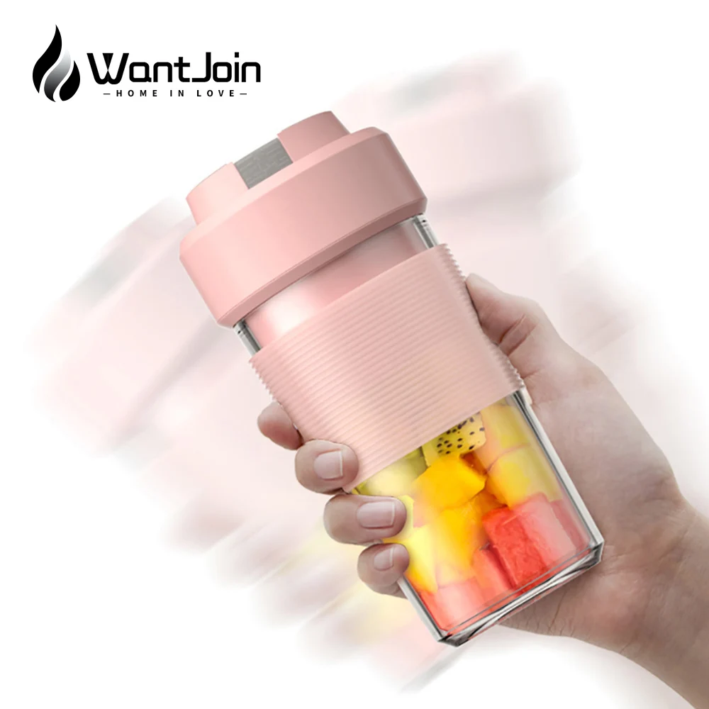 WantJoin 400 мл портативный мини Блендер с 4 лезвиями соковыжималка миксер