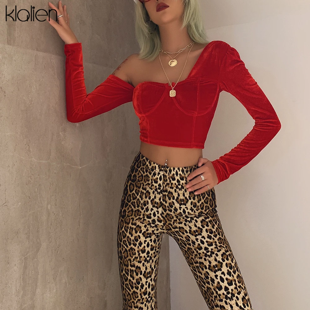 Женский бархатный укороченный топ kalien вечерние праздничные топы на одно плечо с