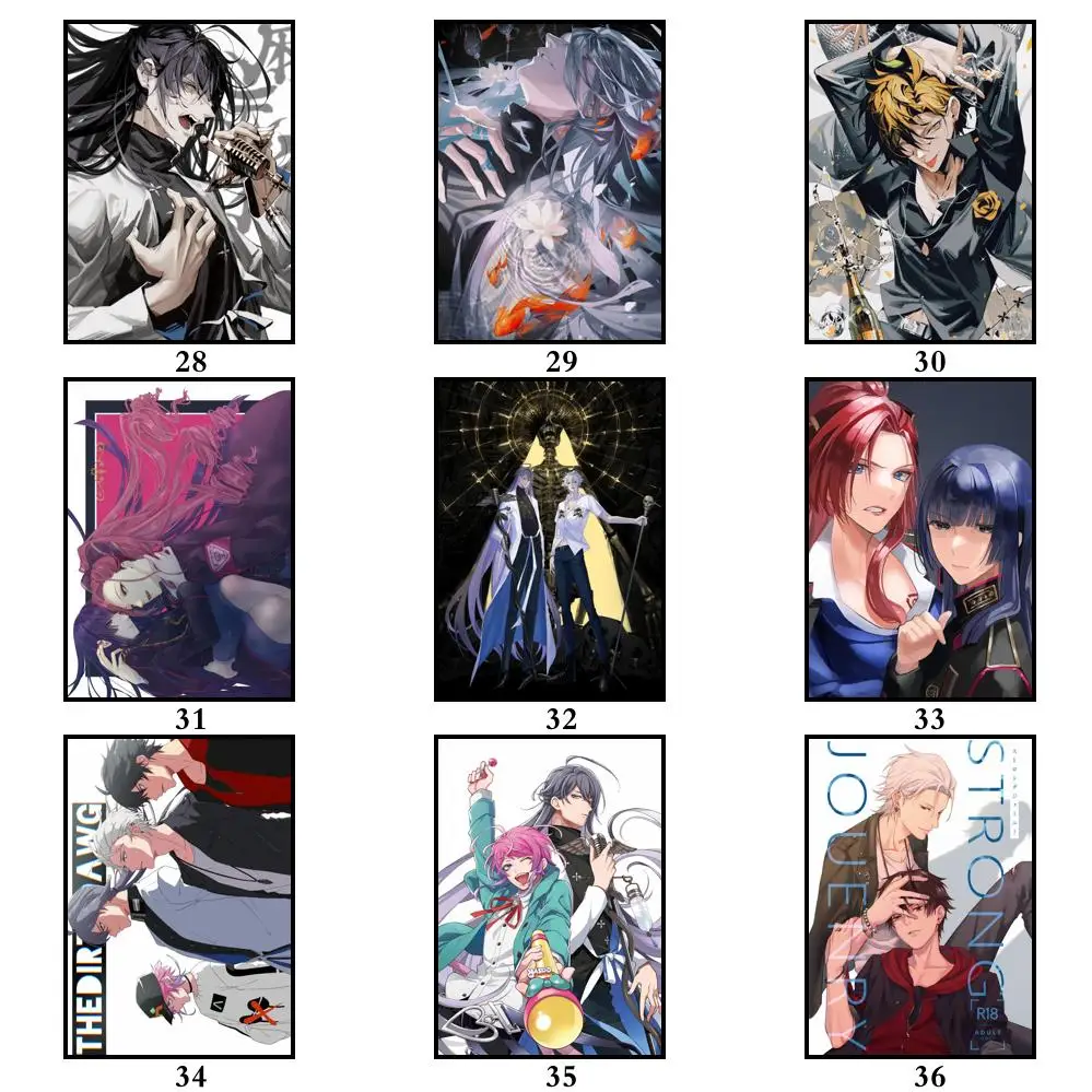 50 Дизайнов гипноза Mic -Division Rap Battle-белая бумага плакат Yamada ichiro художественная