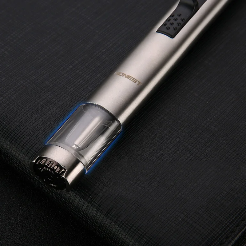 

Metal Cigar Butane Lighters Windproof Gas Lighters Cigarette Spray Gun Butane Torch Lighter Kitchen Outdoor Portable Jet Igniter