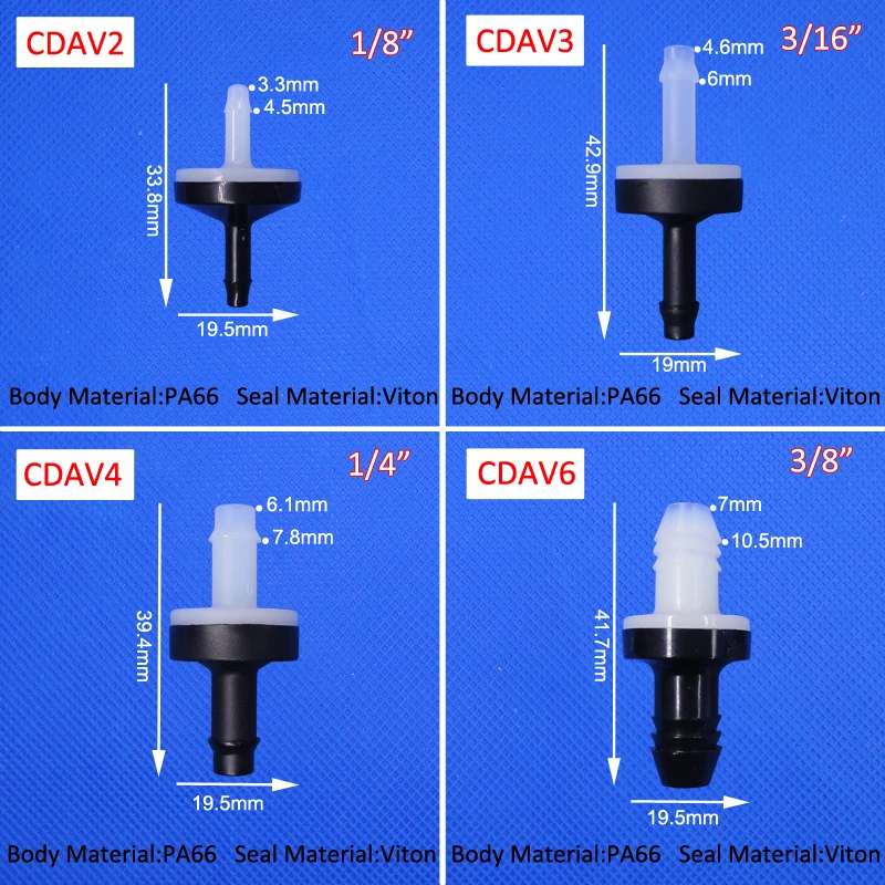 Рисунок 2 - Односторонний клапан 4/6/8/10 мм
