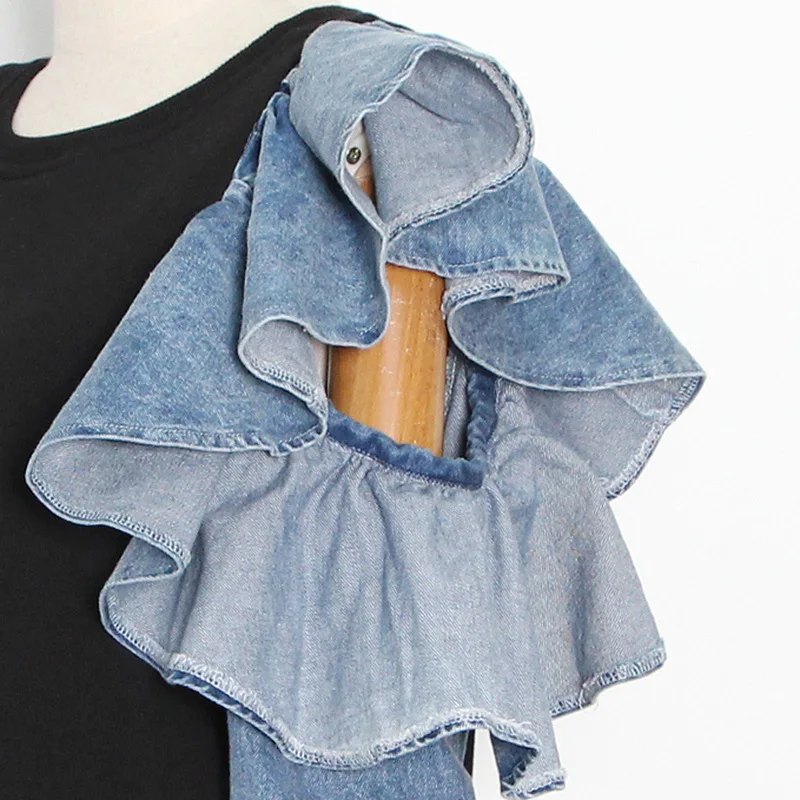

2021 Spring O Neck Design Patchwork Hoodies Off Shoulder Ruffled Long Sleeve Women Pullovers Loose Casual Fashion Tops 13A025