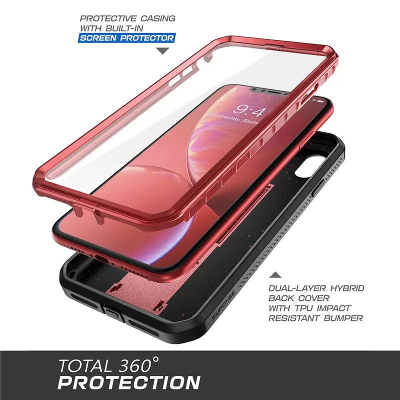 for iphone xs max supcase case 6 5 inch ub pro full body rugged holster case with built in screen protector kickstand free global shipping
