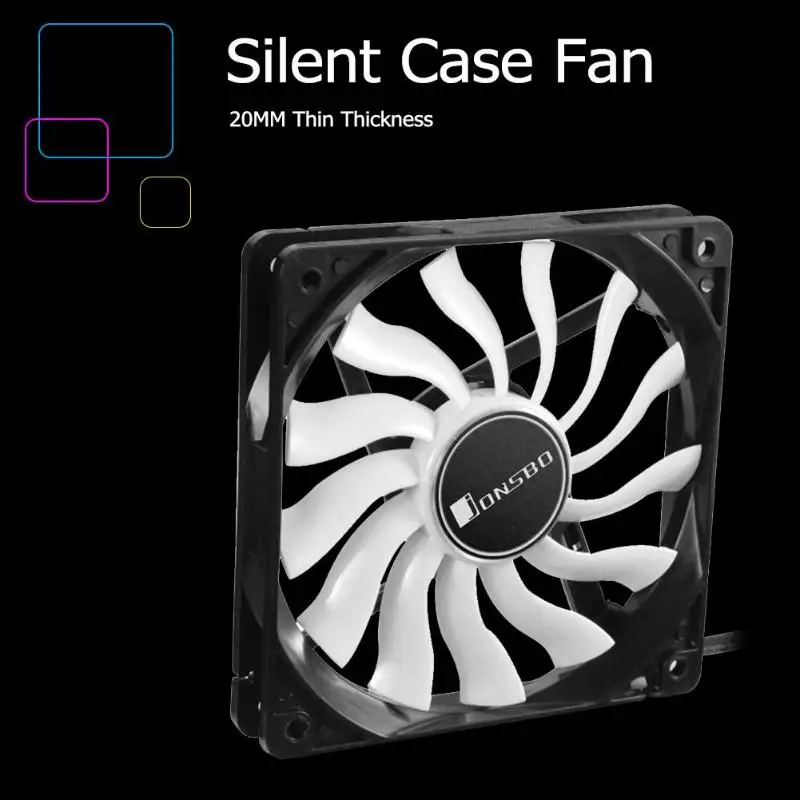 JONSBO Вентилятор охлаждения корпуса компьютера 12020 тихий ПК Coller 3Pin 4Pin шасси тихий радиатор