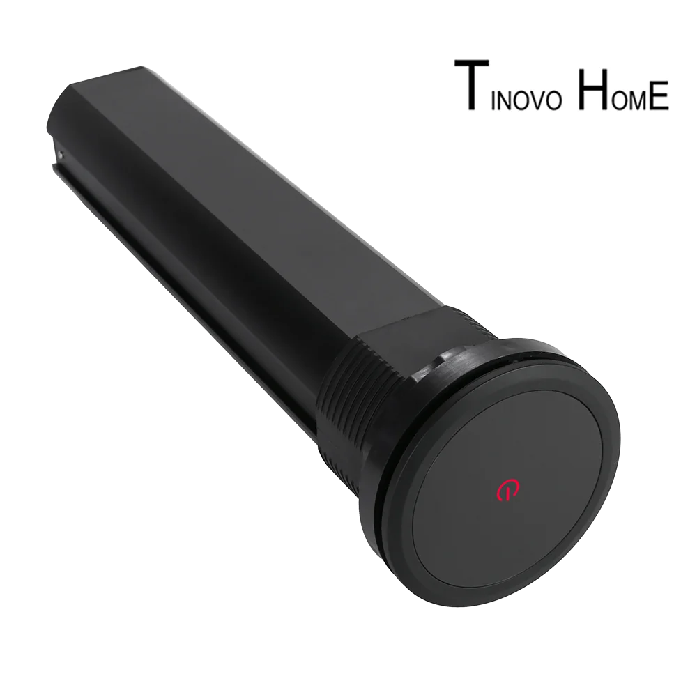 Матовый черный сенсорный выключатель электрическая настольная розетка с