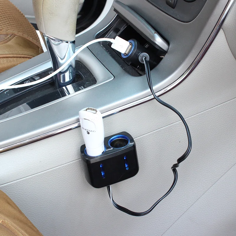 Shun Wei два отверстия с USB прикуривателем автомобильного дистрибьютора питания