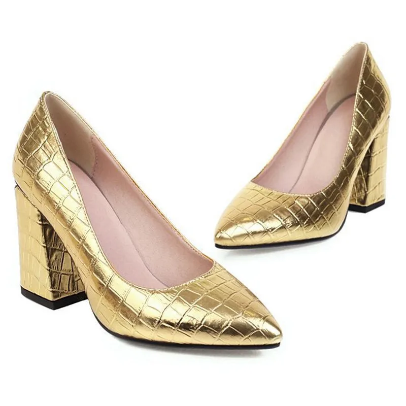 

Big Size 31-48 Shallow Thick High Heels Office Lady Shoes 2020 Spring New Simple Pumps Shoes Women Sexy Pointed Toe Pumps Shoes