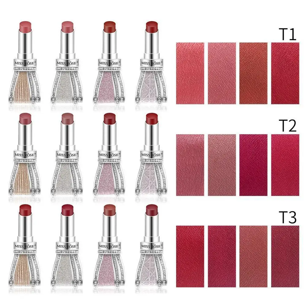 

Diamond-studded bow lipstick Sweet and colorful star four-pack lipstick set M4X8