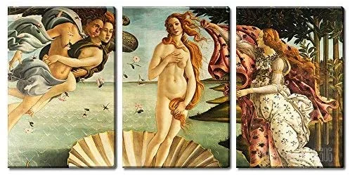 

3 Panel World Famous Painting Reproduction On Canvas Wall Art The Birth Of Venus By Sandro Botticelli Modern Home Art