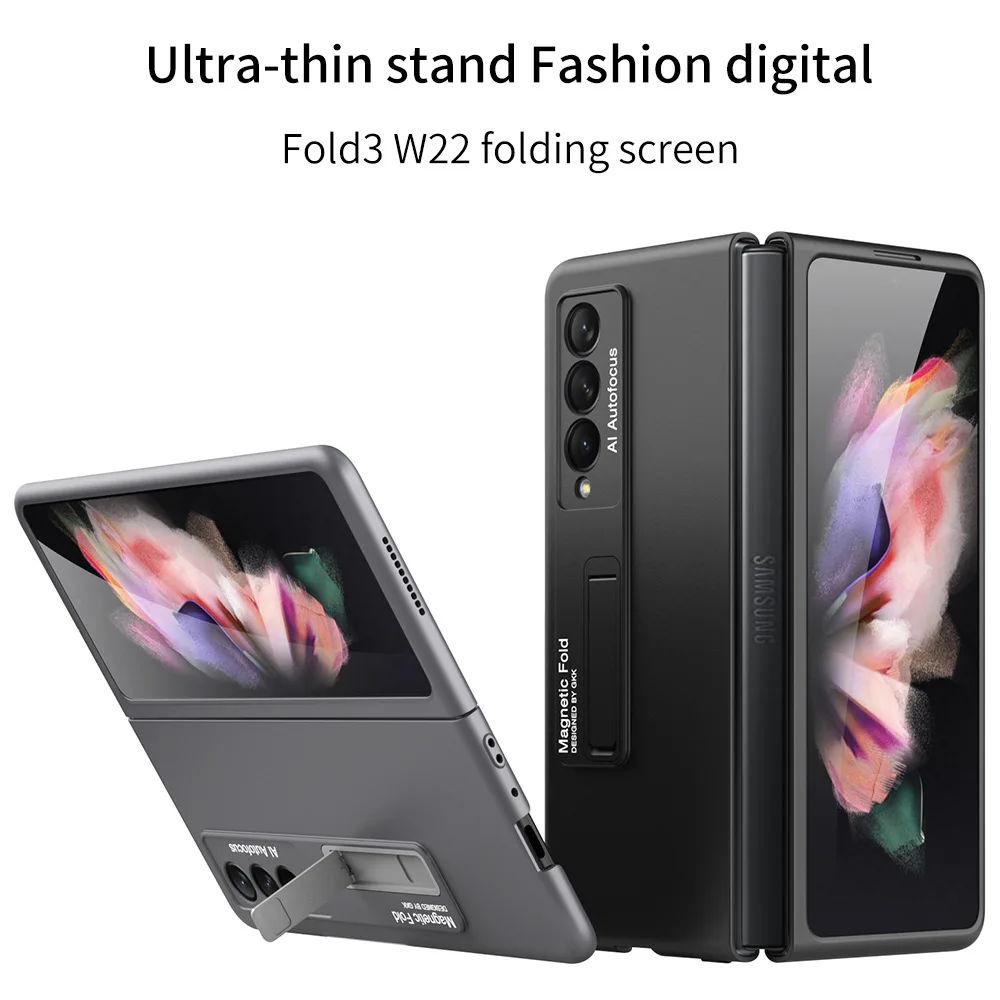 

Ultra-thin Case for Samsung Galaxy Z Fold 3 Case Phone Stand with Holder Table Bracket Hard Cover for Samsung Z Fold 3 Case