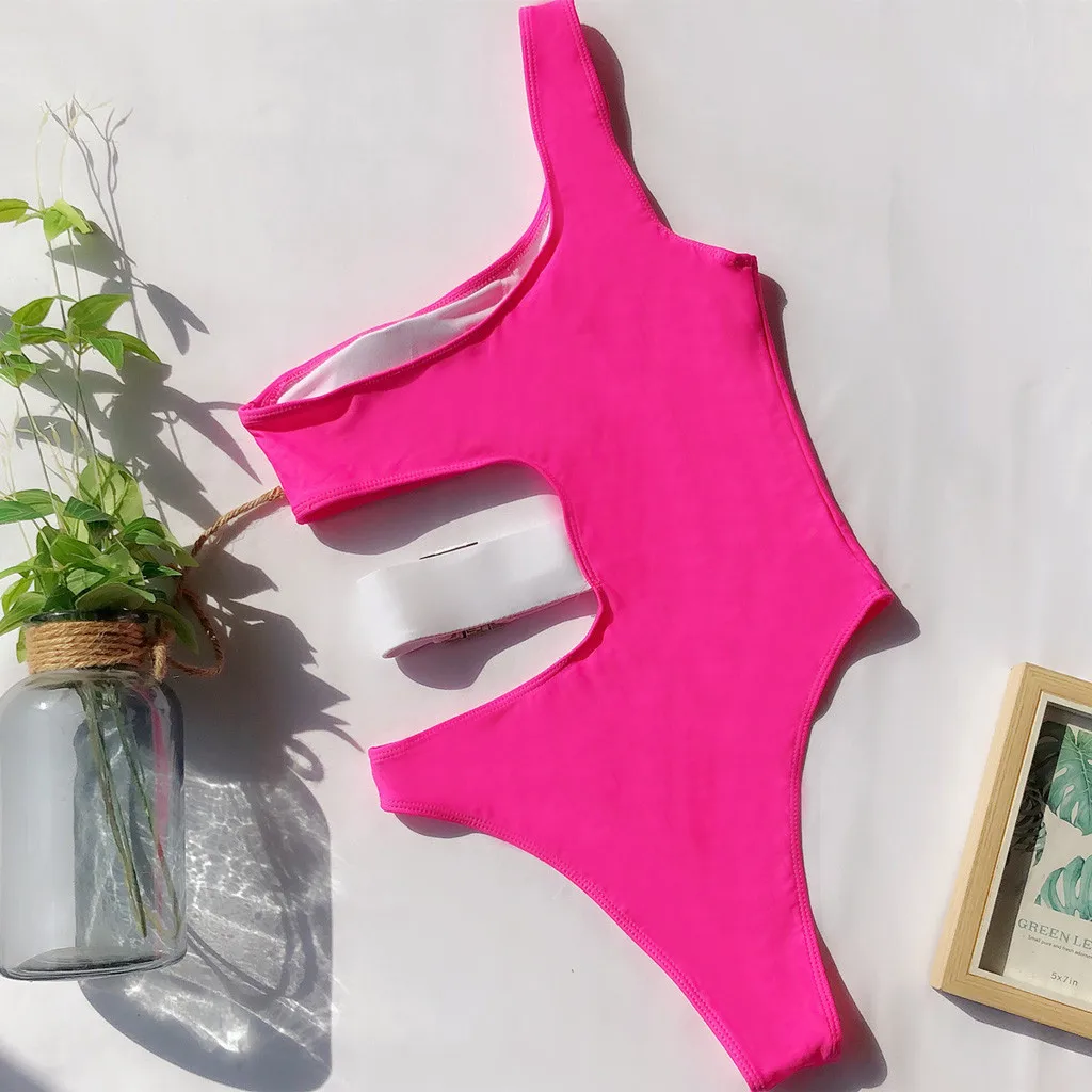 Купальник-бикини женский купальный костюм 2021 модное женское однотонное бикини с