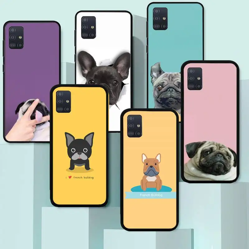 

Pug French Bulldog Phone Case for Samsung A71 A80 A91 A01 A02 A11 A12 A21 A31 A32 A20E cover coque
