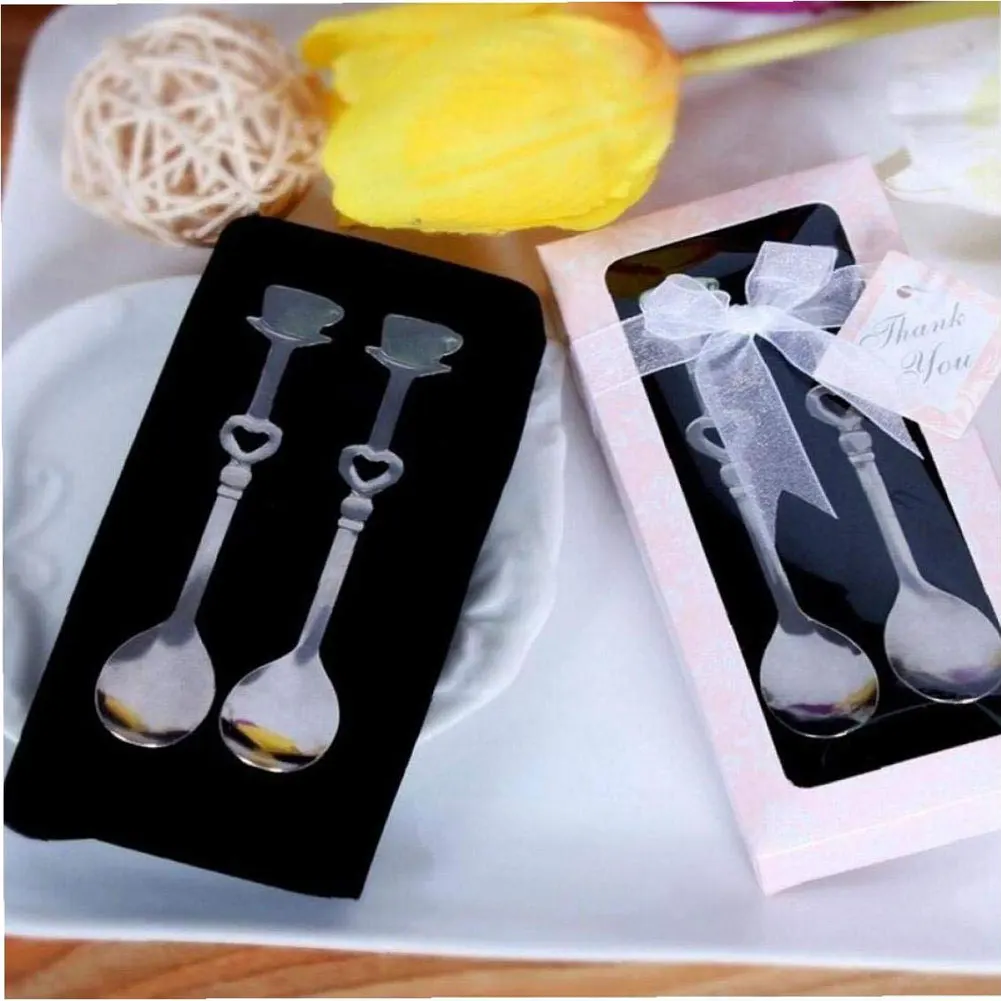 

Couple Coffee Spoon Stainless Steel Metal Teaspoon Coffee Long Handle Spoon Food Grade Ice Cream Candy Tea Spoon Tableware