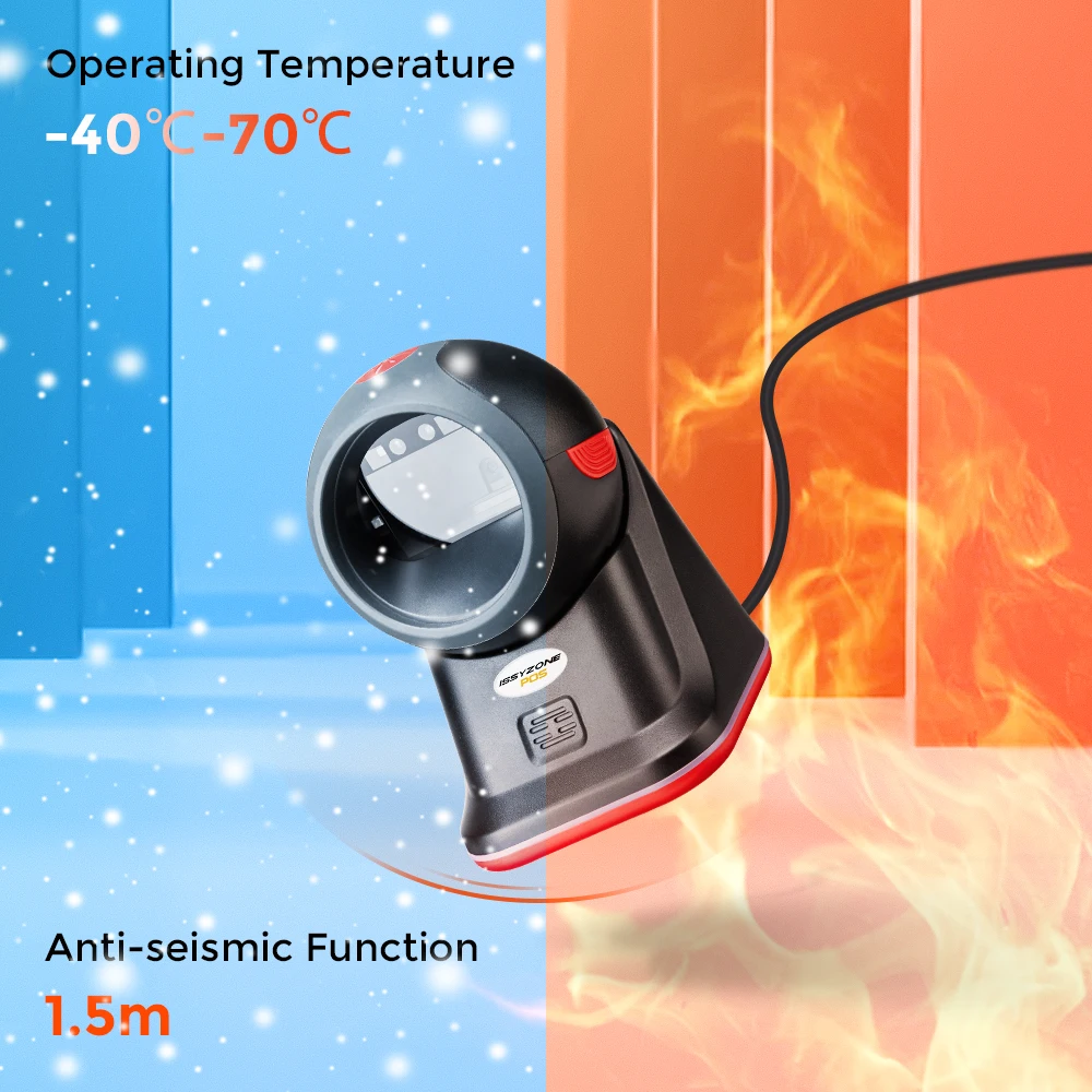 

MUNBYN 2D Barcode Scanner QR Code Reader Omni-directional PDF417 Data Matrix Deader Automatic USB Wired Scanner
