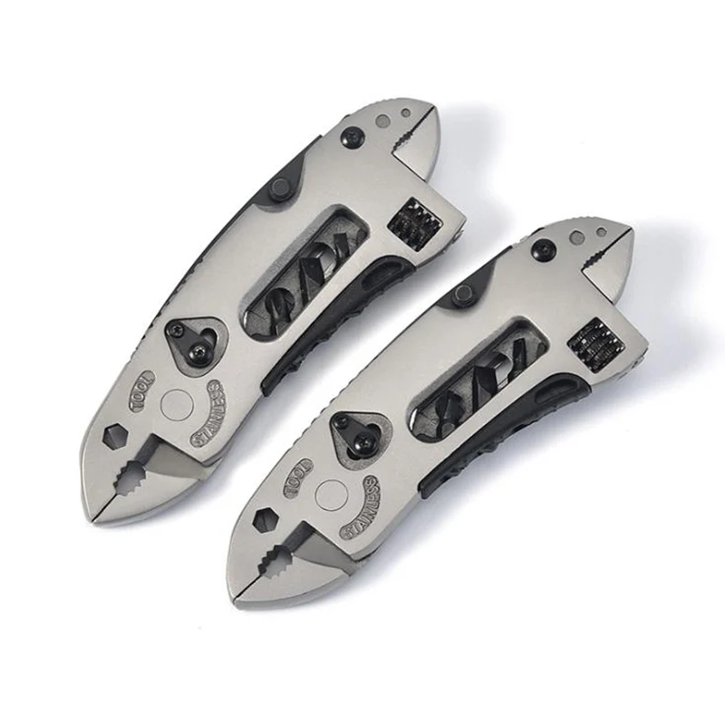 

1pc Wrench Gear Repair Multi-function Wrench Jaw Handle Mes Multi-function Assembly Screwdriver Folding Multi-purpose Tool