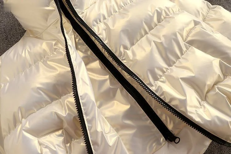 

New Style Fashion Winter Women Stand Collar Long Sleeve Elastic Waist Casual Slim Thicked Short Coat